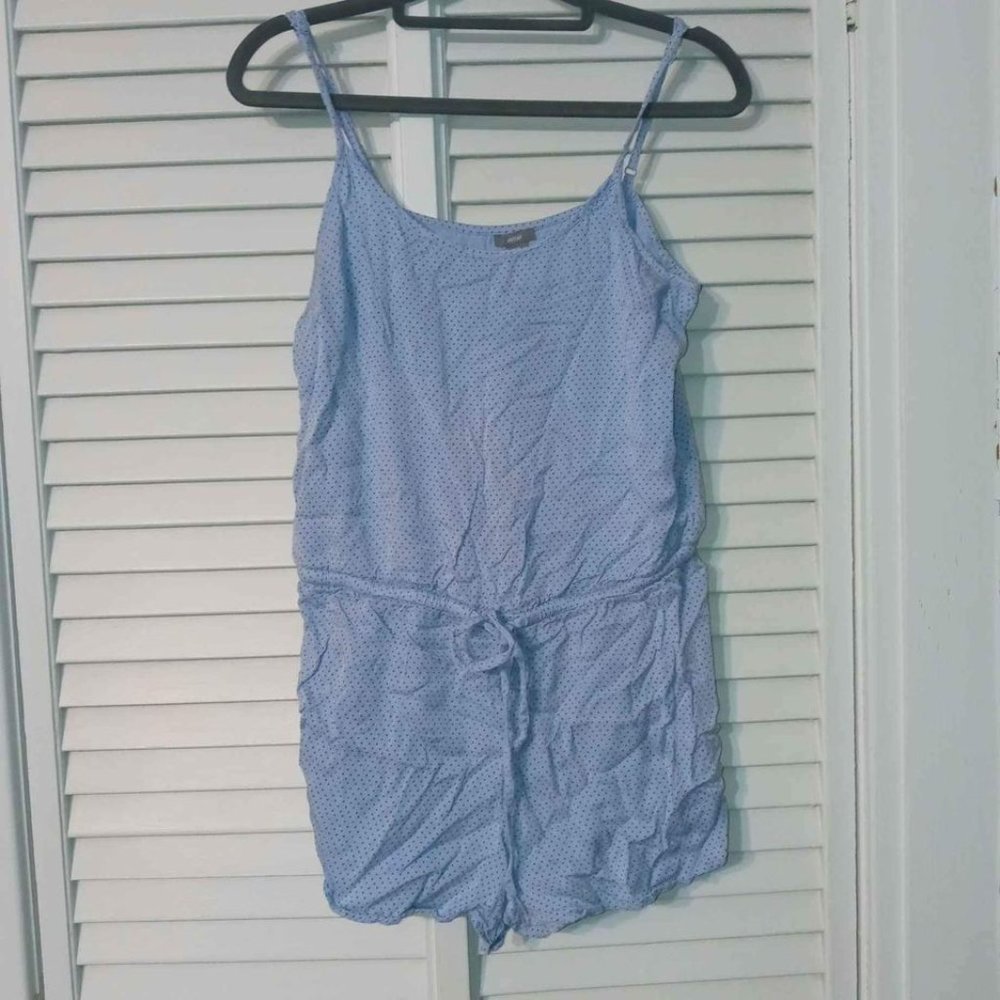 Aerie blue with gray polka dot roper size s
